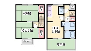 田寺サニーライフ3号棟の物件間取画像